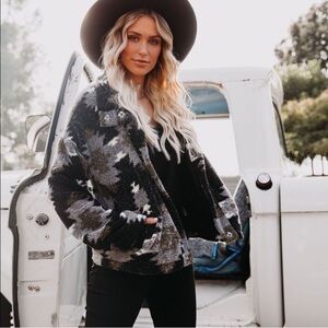 Vici Southwestern Sherpa Pocketed Jacket